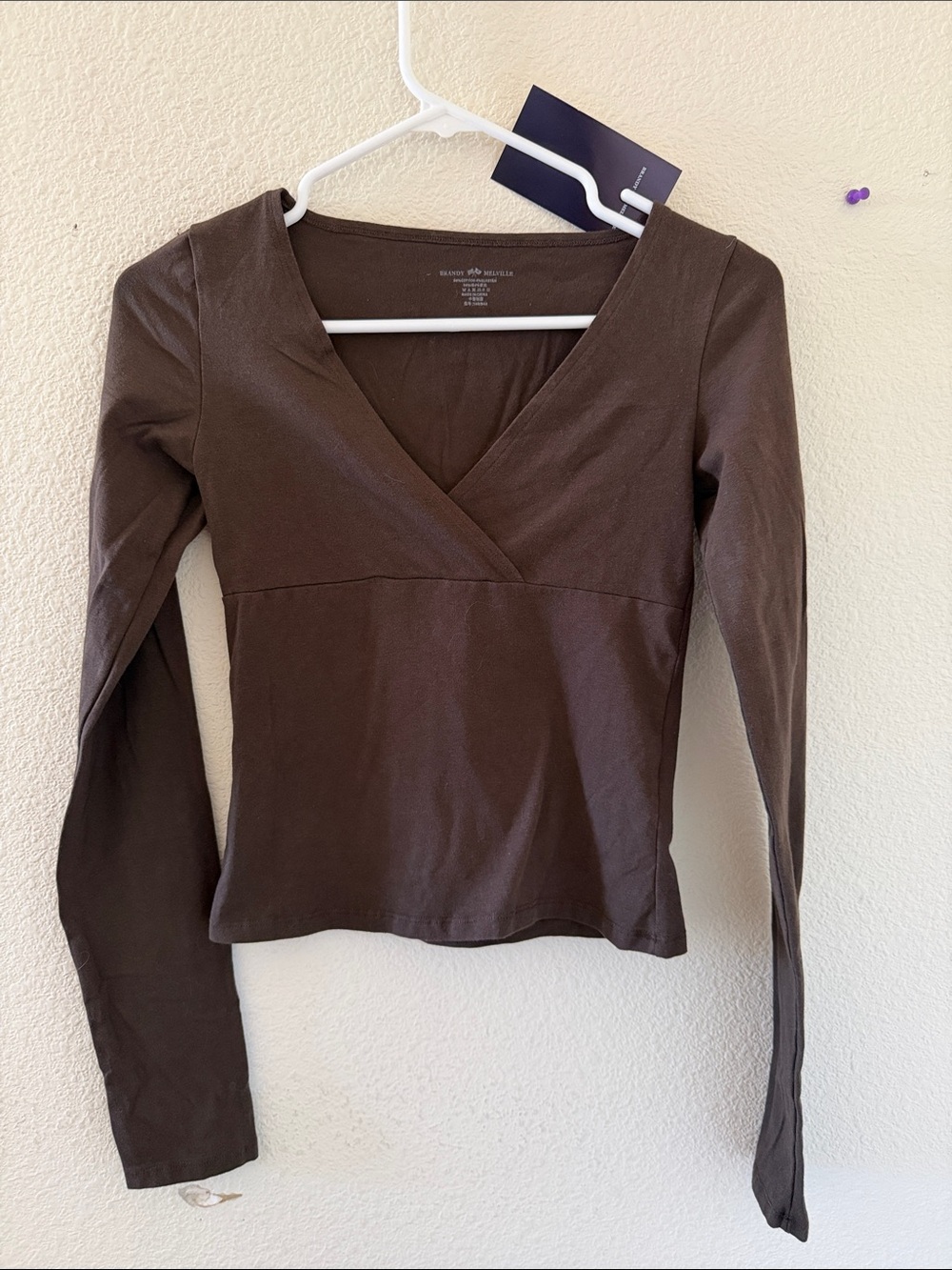 Brandy melville dark brown Amara top